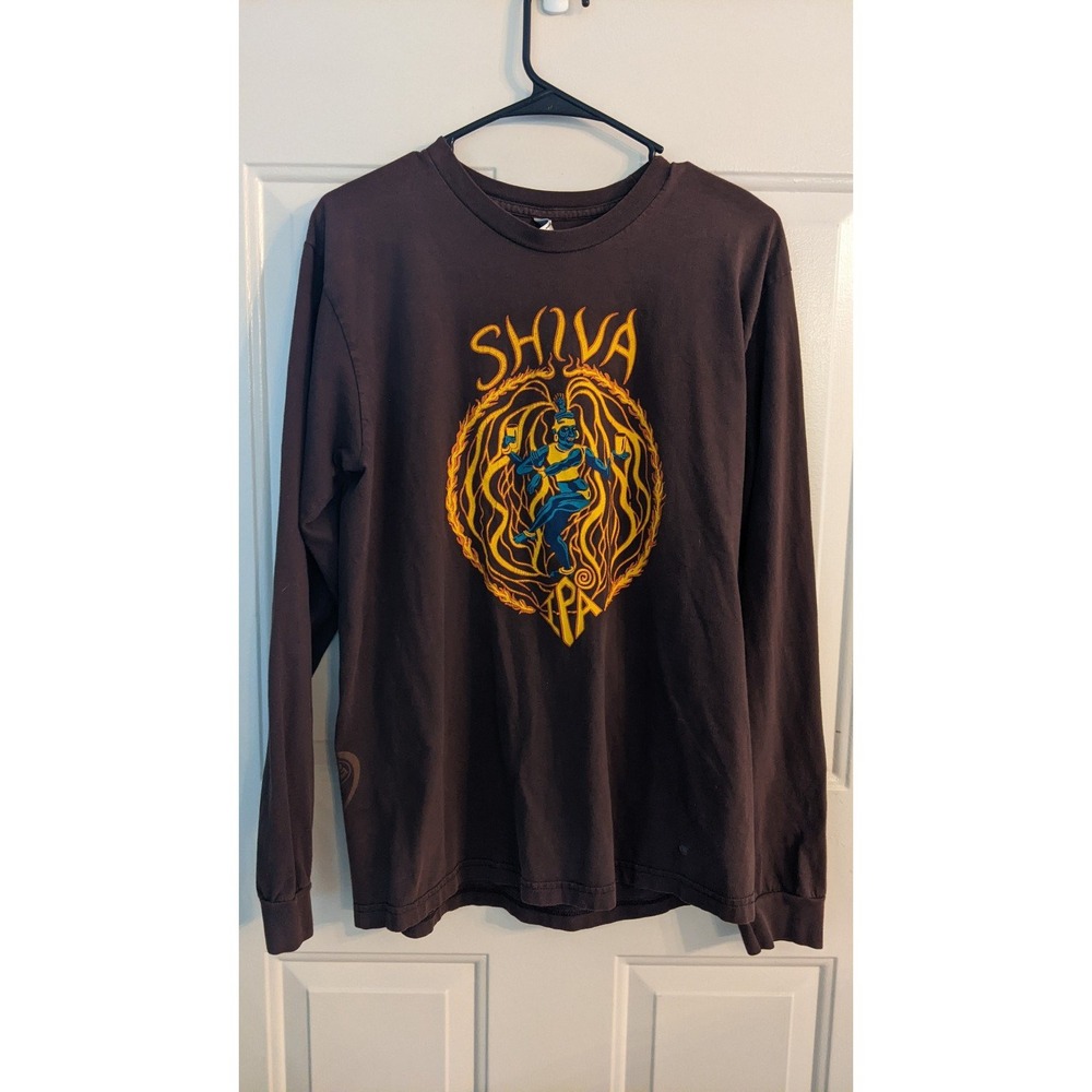 Shiva IPA Asheville Brewing Large Long Sleeve Brown Shirt